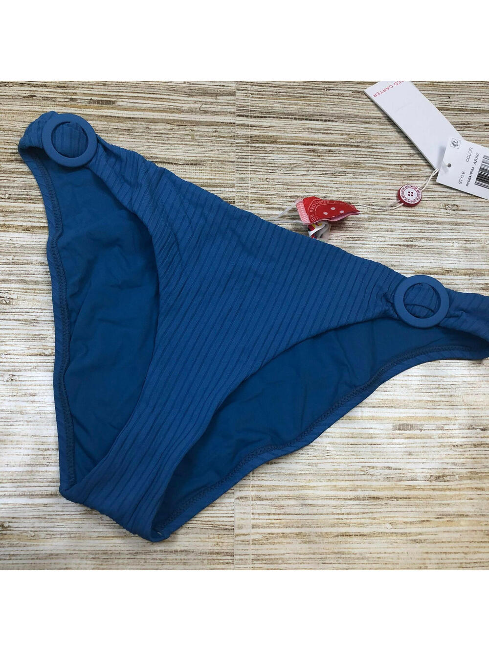 2953 Red Carter circle detail Bikini Bottom AZURE sz M new $92